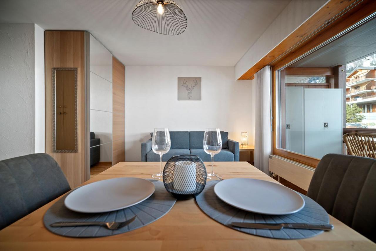 Charmant Studio Renove Situe Dans Les Bains D'Ovronnaz, Immeuble Les Sources Exteriör bild